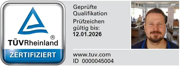 TÜV Zertifikat für Michael Kroitzsch